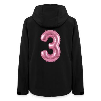 3. Geburtstag Shirt, Pinker Ballon Helium - Frauen Recycelte Softshelljacke von Stanley/Stella - Schwarz - Hinten - AI Model Female 172 light (172cm)