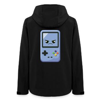 Lustige, kantige Spielkonsole - Frauen Recycelte Softshelljacke von Stanley/Stella - Schwarz - Hinten - AI Model Female 172 light (172cm)