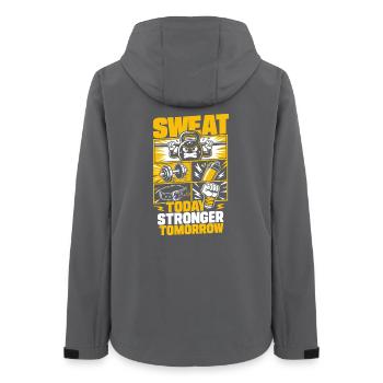 Sweat Today Stronger Tomorrow - Frauen Recycelte Softshelljacke von Stanley/Stella - Anthrazit - Hinten - AI Model Female 172 light (172cm)