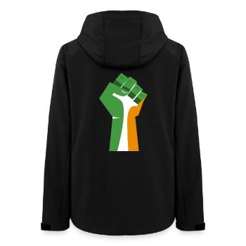 Die erhobene Faust (grün, weiß, orange) - Frauen Recycelte Softshelljacke von Stanley/Stella - Schwarz - Hinten - AI Model Female 172 light (172cm)