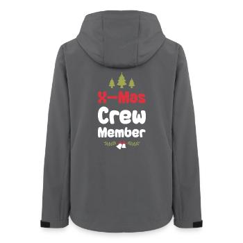X-Mas Crew Mitglied - Frauen Recycelte Softshelljacke von Stanley/Stella - Anthrazit - Hinten - AI Model Female 172 light (172cm)
