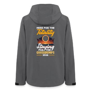 Solar eclipse 2026, August 12 - Women’s Recycled Softshell Jacket by Stanley/Stella - anthracite - Back - AI Model Female 172 light (172cm)