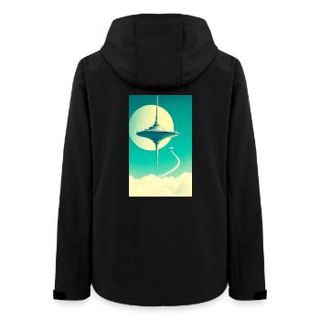 Les villes commencent à flotter au-dessus des nuages - Veste softshell femme recyclée Stanley/Stella - noir - Dos - AI Model Female 172 light (172cm)