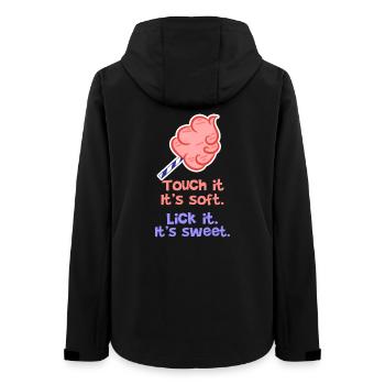 Sweet tooth Statement bonbons Bonbons Délicieux - Veste softshell femme recyclée Stanley/Stella - noir - Dos - AI Model Female 172 light (172cm)