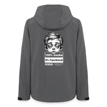 0% Functional – Lustiges Unisex T-Shirt für Morgen - Frauen Recycelte Softshelljacke von Stanley/Stella - Anthrazit - Hinten - AI Model Female 172 light (172cm)