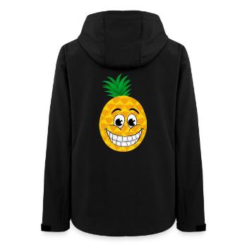 gai dessin animé ananas sucré fruits tropicaux été - Veste softshell femme recyclée Stanley/Stella - noir - Dos - AI Model Female 172 light (172cm)
