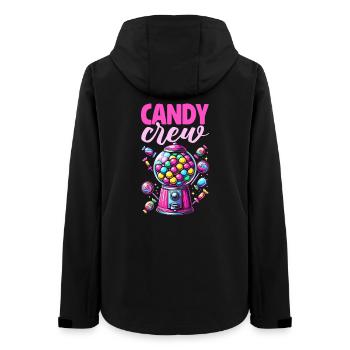 Candy Crew Deko Süßigkeitenliebhaber Naschkatze - Frauen Recycelte Softshelljacke von Stanley/Stella - Schwarz - Hinten - AI Model Female 172 light (172cm)