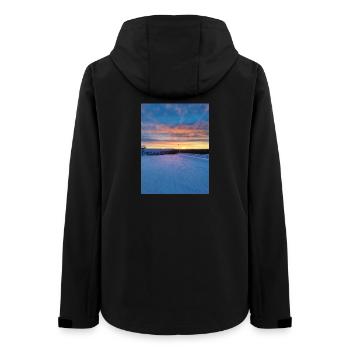 Coucher de soleil dans un paysage hivernal - Veste softshell femme recyclée Stanley/Stella - noir - Dos - AI Model Female 172 light (172cm)