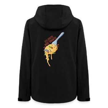 Less Upsetti More Spaghetti – Kawaii Food Meme - Frauen Recycelte Softshelljacke von Stanley/Stella - Schwarz - Hinten - AI Model Female 172 light (172cm)