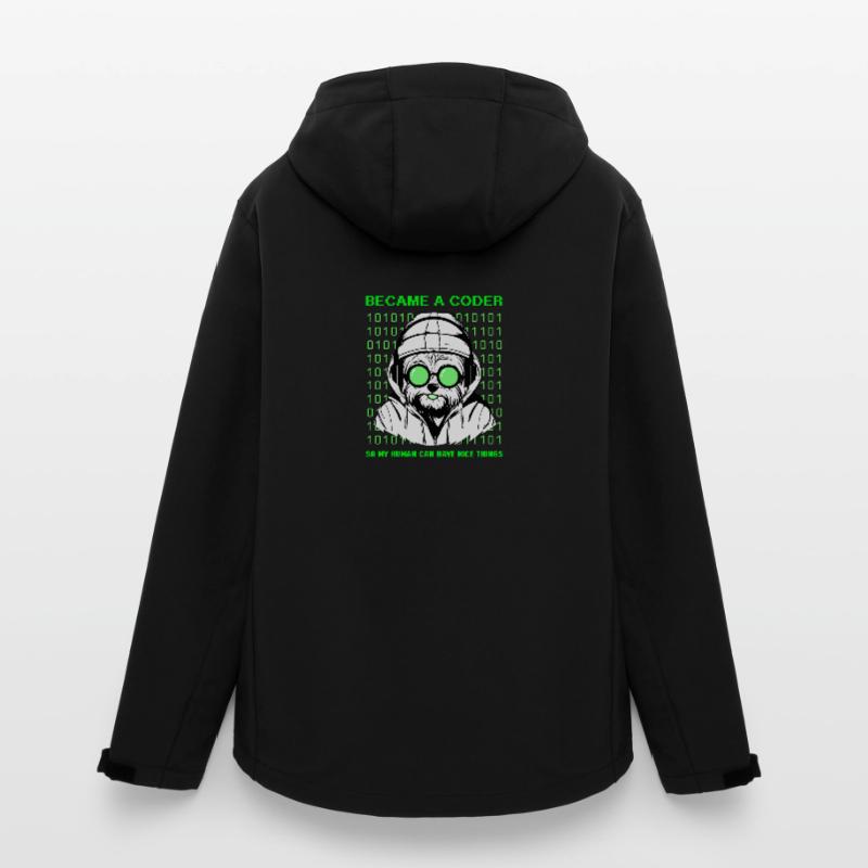Devenu codeur – Hacker Dog Binary Look Veste softshell femme recyclée Stanley/Stella