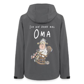 Ich Bin Dann Mal Oma I Enkel I Enkelkind - Frauen Recycelte Softshelljacke von Stanley/Stella - Anthrazit - Hinten - AI Model Female 172 light (172cm)