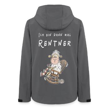 Ich Bin Dann Mal Rentner Schaf Funmotiv - Frauen Recycelte Softshelljacke von Stanley/Stella - Anthrazit - Hinten - AI Model Female 172 light (172cm)