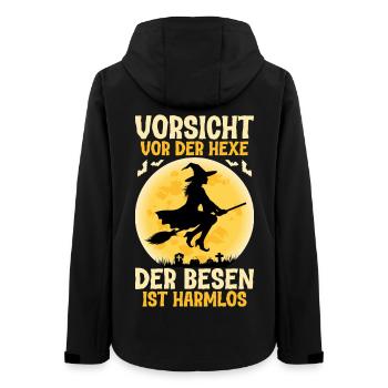 Vorsicht vor der Hexe Der Besen ist harmlos - Frauen Recycelte Softshelljacke von Stanley/Stella - Schwarz - Hinten - AI Model Female 172 light (172cm)