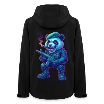 Mercenaire Panda Néon - Veste softshell femme recyclée Stanley/Stella - noir - Dos - AI Model Female 172 light (172cm)