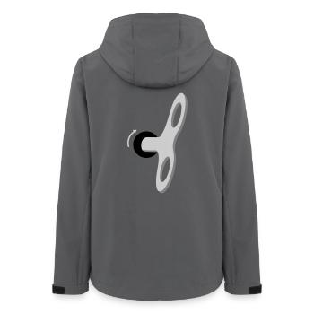 Der Mensch ist eine Maschine - Frauen Recycelte Softshelljacke von Stanley/Stella - Anthrazit - Hinten - AI Model Female 172 light (172cm)