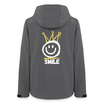 Smile Graffiti - Women’s Recycled Softshell Jacket by Stanley/Stella - anthracite - Back - AI Model Female 172 light (172cm)