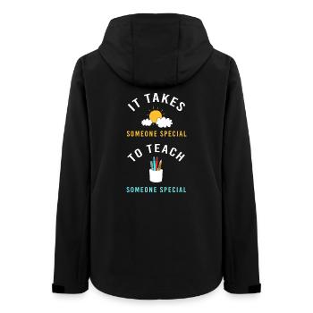 Pédagogue en éducation spécialisée - Veste softshell femme recyclée Stanley/Stella - noir - Dos - AI Model Female 172 light (172cm)
