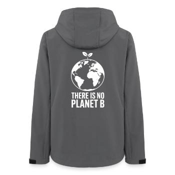 There is no plan B, climate protection - Women’s Recycled Softshell Jacket by Stanley/Stella - anthracite - Back - AI Model Female 172 light (172cm)