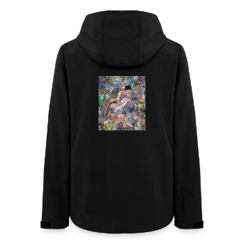 Making Love - Frauen Recycelte Softshelljacke von Stanley/Stella - Schwarz - Hinten - AI Model Female 172 light (172cm)