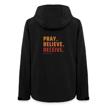 Prie, croy, recevoir, gradient - Veste softshell femme recyclée Stanley/Stella - noir - Dos - AI Model Female 172 light (172cm)