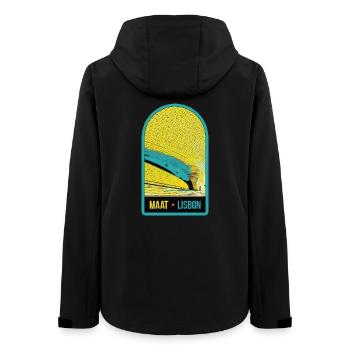 MAAT, Lisbon: Art, Architecture, Technology - Women’s Recycled Softshell Jacket by Stanley/Stella - black - Back - AI Model Female 172 light (172cm)