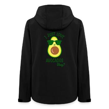 Avocado – I Just Love Avocados Okay? - Women’s Recycled Softshell Jacket by Stanley/Stella - black - Back - AI Model Female 172 light (172cm)