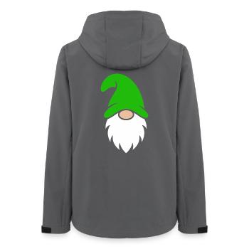 Gartenzwerg mit leuchtend grünem Hut - Frauen Recycelte Softshelljacke von Stanley/Stella - Anthrazit - Hinten - AI Model Female 172 light (172cm)