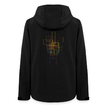 Sci-Fi Muster / abstrakt - Frauen Recycelte Softshelljacke von Stanley/Stella - Schwarz - Hinten - AI Model Female 172 light (172cm)
