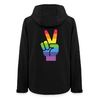 Mois de la fierté LGBT - Victoire! - Veste softshell femme recyclée Stanley/Stella - noir - Dos - AI Model Female 172 light (172cm)
