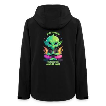 Süßer Alien Regelt das ! - Frauen Recycelte Softshelljacke von Stanley/Stella - Schwarz - Hinten - AI Model Female 172 light (172cm)