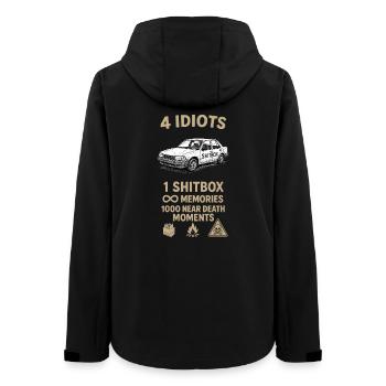 4 idiots 1car - Frauen Recycelte Softshelljacke von Stanley/Stella - Schwarz - Hinten - AI Model Female 172 light (172cm)