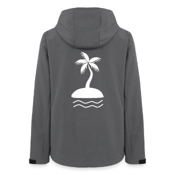 Palme weiß Urlaub Sommer T-shirt - Frauen Recycelte Softshelljacke von Stanley/Stella - Anthrazit - Hinten - AI Model Female 172 light (172cm)
