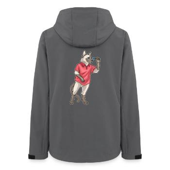 Siamkatze Dart Dartpfeil - Frauen Recycelte Softshelljacke von Stanley/Stella - Anthrazit - Hinten - AI Model Female 172 light (172cm)
