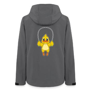 Ente Seilspringen Springseil Fitness - Frauen Recycelte Softshelljacke von Stanley/Stella - Anthrazit - Hinten - AI Model Female 172 light (172cm)