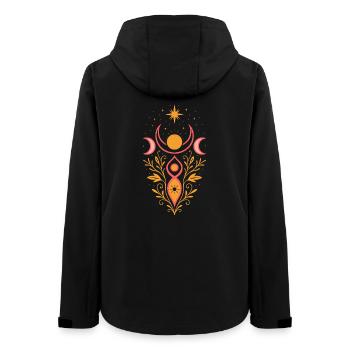Déesse du solstice d’été, déesse du soleil - Pagan & Wicca - Veste softshell femme recyclée Stanley/Stella - noir - Dos - AI Model Female 172 light (172cm)
