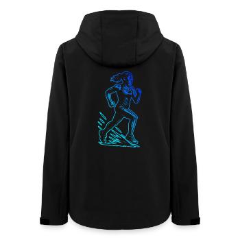 Running perfect for any race - Women’s Recycled Softshell Jacket by Stanley/Stella - black - Back - AI Model Female 172 light (172cm)