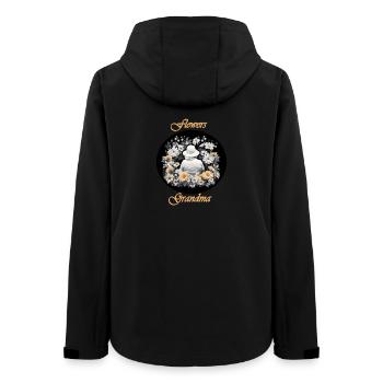 Fleurs de grand-mère colorées - Veste softshell femme recyclée Stanley/Stella - noir - Dos - AI Model Female 172 light (172cm)