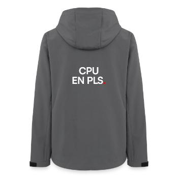 CPU en PLS humour geek travail - Veste softshell femme recyclée Stanley/Stella - charbon - Dos - AI Model Female 172 light (172cm)