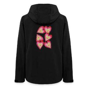 herzen kristalle - Frauen Recycelte Softshelljacke von Stanley/Stella - Schwarz - Hinten - AI Model Female 172 light (172cm)
