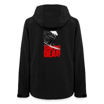 Surfing Dead Sensenmann Surfer Wave Design - Frauen Recycelte Softshelljacke von Stanley/Stella - Schwarz - Hinten - AI Model Female 172 light (172cm)