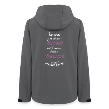 I'm the best Manicure - Women’s Recycled Softshell Jacket by Stanley/Stella - anthracite - Back - AI Model Female 172 light (172cm)