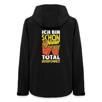 Totally underpommest encore une fois – blague sur les frites - Veste softshell femme recyclée Stanley/Stella - noir - Dos - AI Model Female 172 light (172cm)