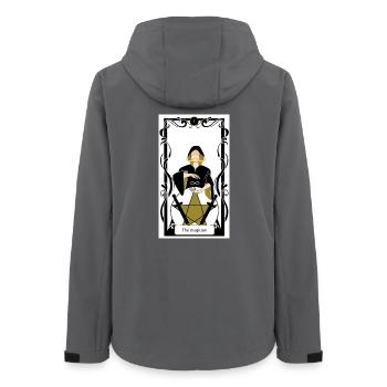 Der Magier - Frauen Recycelte Softshelljacke von Stanley/Stella - Anthrazit - Hinten - AI Model Female 172 light (172cm)