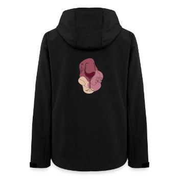 Weinfreundin velvet Aura - Frauen Recycelte Softshelljacke von Stanley/Stella - Schwarz - Hinten - AI Model Female 172 light (172cm)