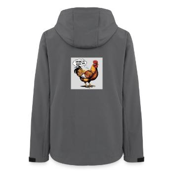 Poulet « Essayer de faire ça » - Veste softshell femme recyclée Stanley/Stella - charbon - Dos - AI Model Female 172 light (172cm)