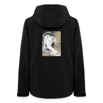 Le Rugissement Blanc : Baihu – Gardien Impérial - Veste softshell femme recyclée Stanley/Stella - noir - Dos - AI Model Female 172 light (172cm)