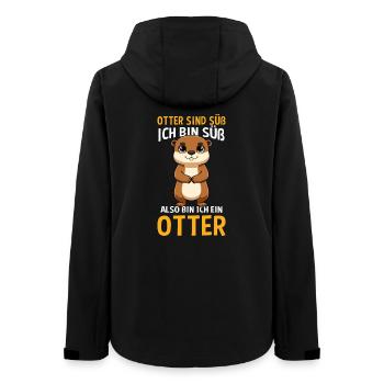 Otters Are Cute I Am Cute Therefore I Am An Otter - Women’s Recycled Softshell Jacket by Stanley/Stella - black - Back - AI Model Female 172 light (172cm)