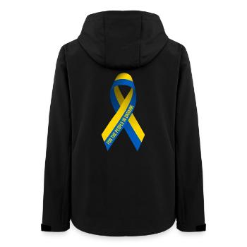 Signe de paix pour le peuple ukrainien - Veste softshell femme recyclée Stanley/Stella - noir - Dos - AI Model Female 172 light (172cm)
