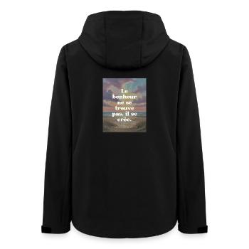 "Schaffe dein Glück" - Frauen Recycelte Softshelljacke von Stanley/Stella - Schwarz - Hinten - AI Model Female 172 light (172cm)