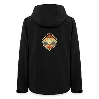 Halloween Halloween Mitspinnendes Fledermausmotiv - Frauen Recycelte Softshelljacke von Stanley/Stella - Schwarz - Hinten - AI Model Female 172 light (172cm)